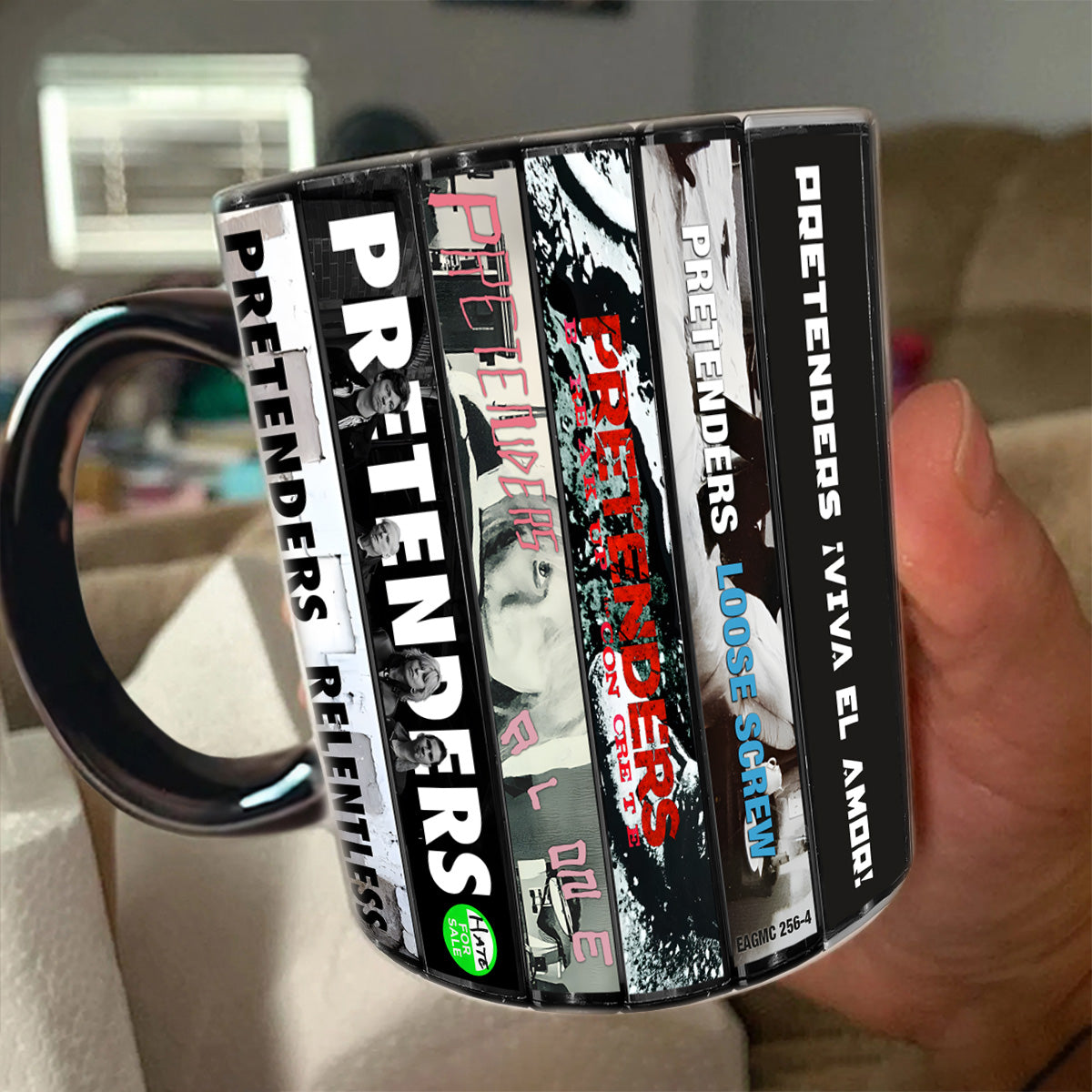 The Pretenders Albums Cassette Collection Retro Accent Mug