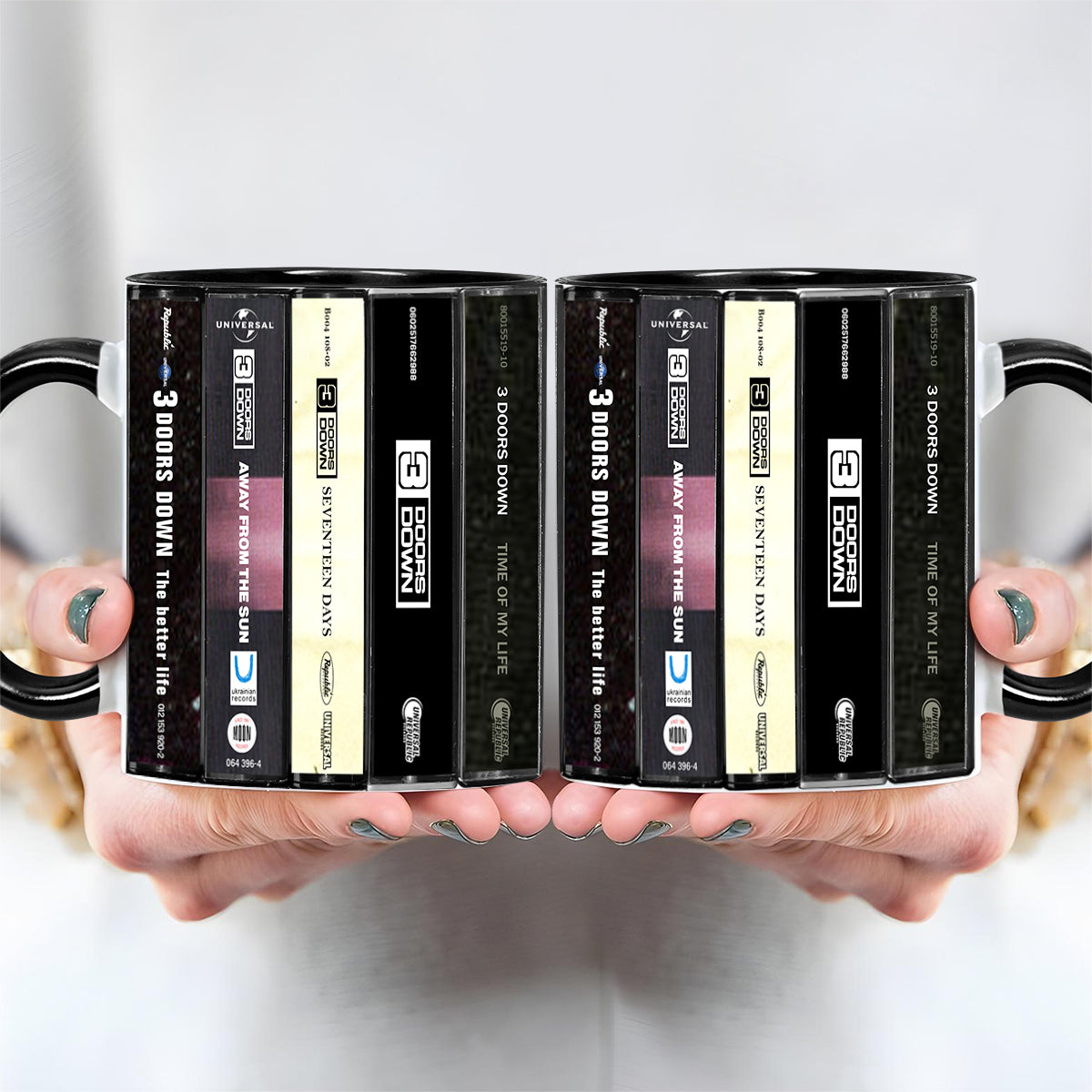 3 Doors Down Albums Cassette Collection Retro Accent Mug
