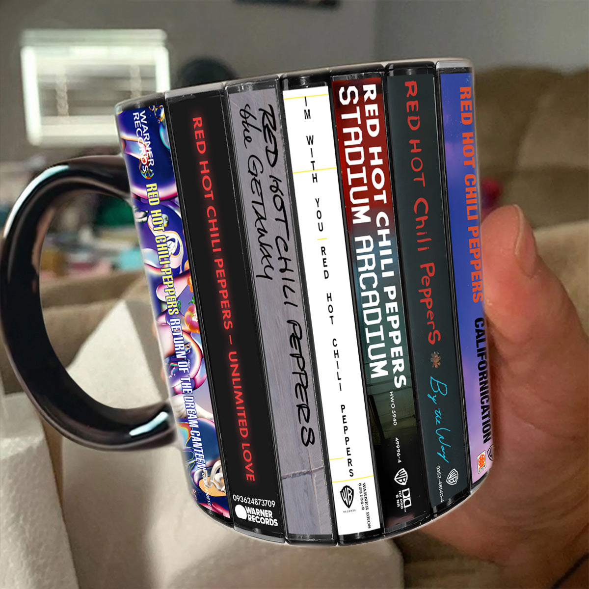 Red Hot Chili Peppers Albums Cassette Retro Collection Accent Mug