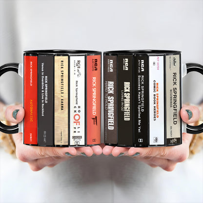 Rick Springfield Albums Cassette Retro Accent Mug