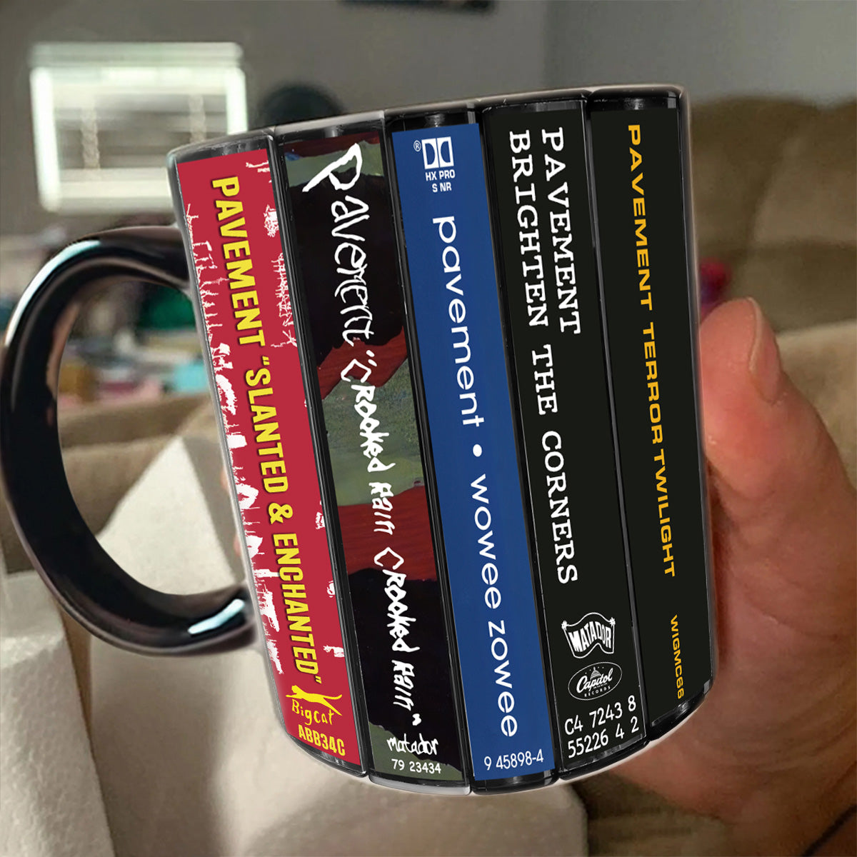 Pavement Albums Cassette Collection Retro Accent Mug