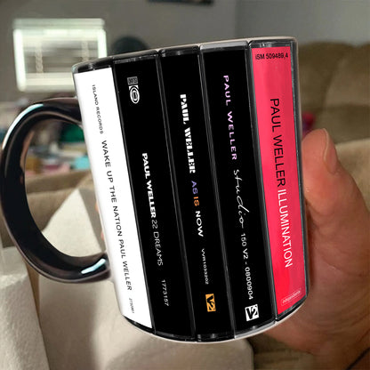 Paul Weller Albums Cassette Collection Retro Accent Mug