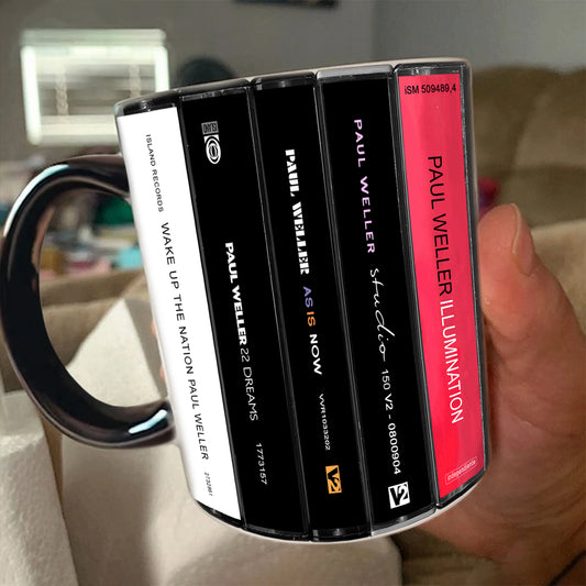 Paul Weller Albums Cassette Collection Retro Accent Mug