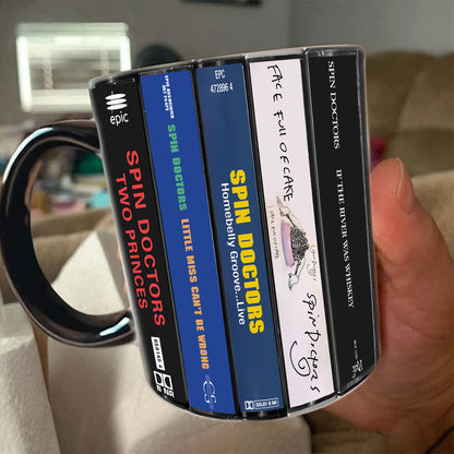 Spin Doctors Albums Cassette Collection Retro Accent Mug