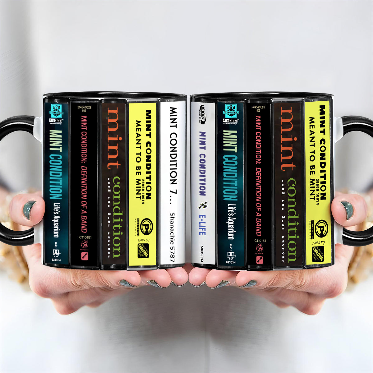 Mint Condition Albums Cassette Retro Collection Accent Mug