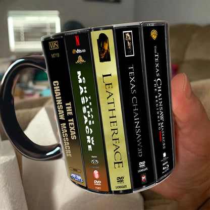 The Texas Chainsaw Massacre VHS Movies Collection Retro Accent Mug