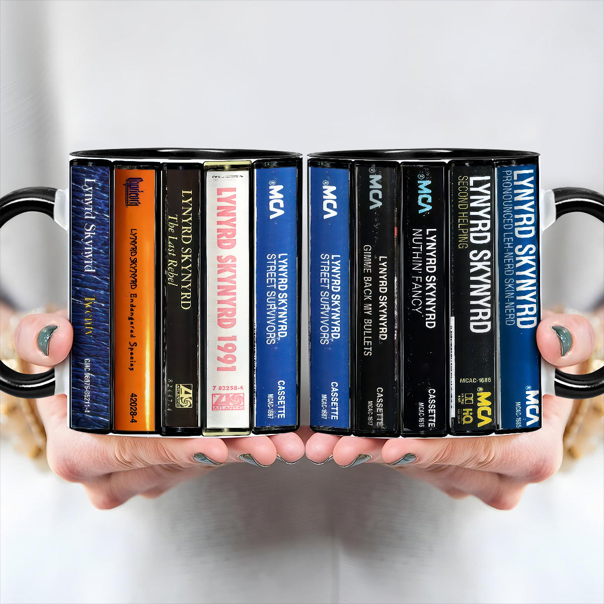 Lynyrd Skynyrd Albums Cassette Retro Collection Accent Mug