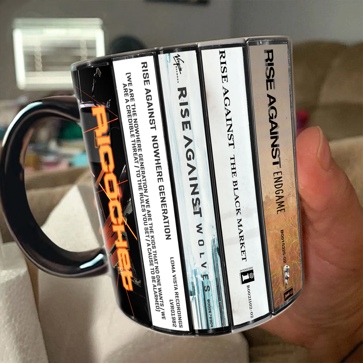 Rise Against Albums Cassette Collection Retro Accent Mug