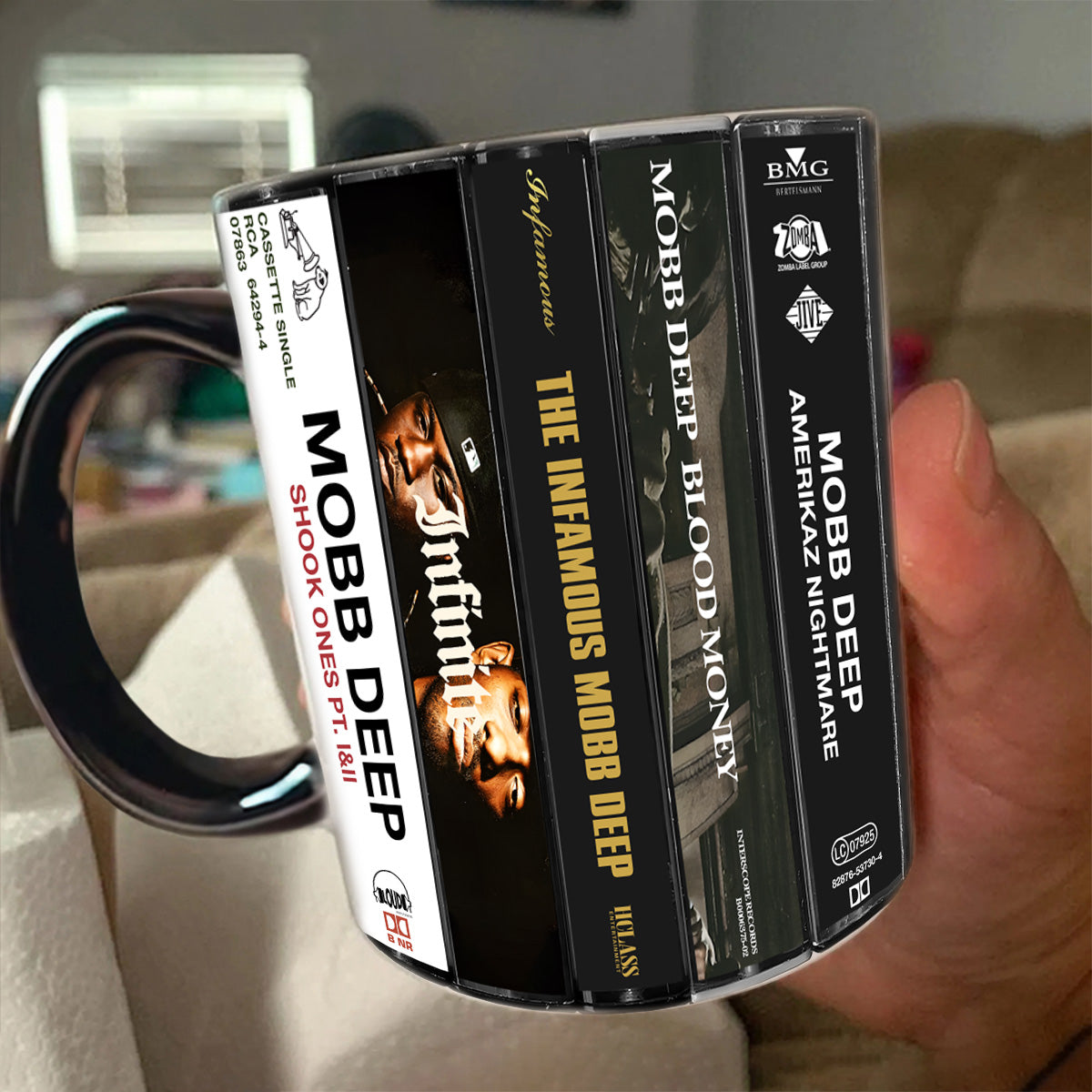 Mobb Deep Albums Cassette Collection Retro Accent Mug