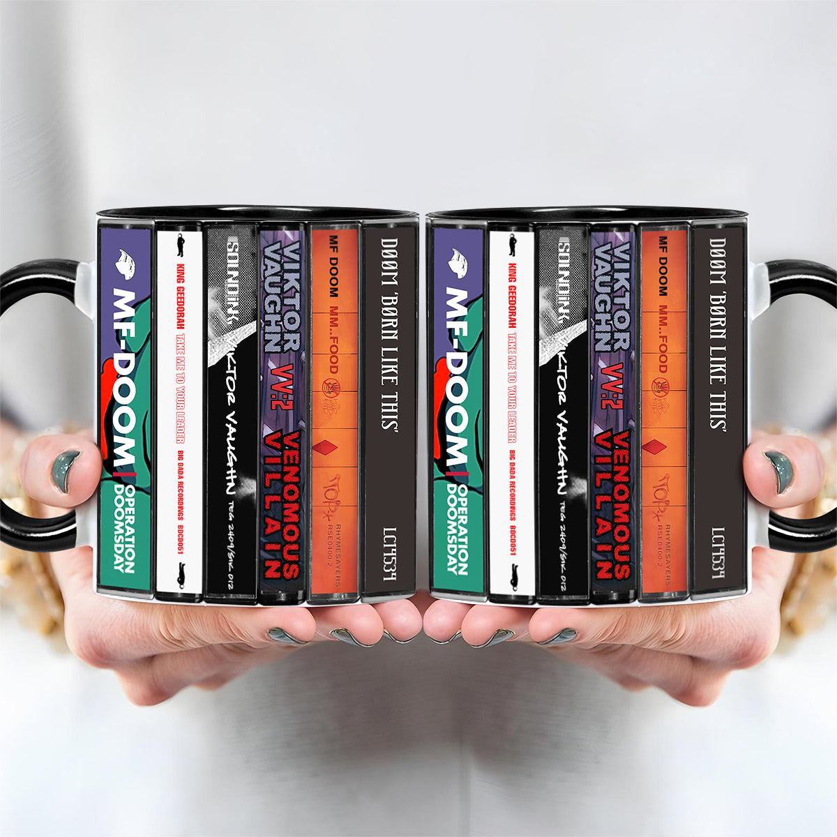 MF DOOM Albums Cassette Collection Retro Accent Mug