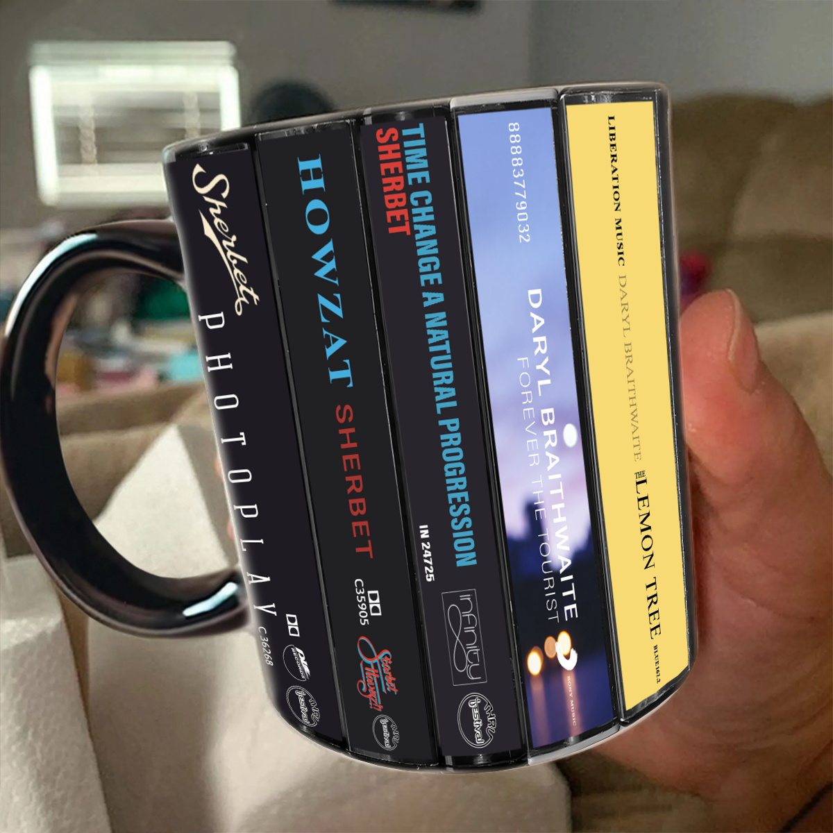 Daryl Braithwaite Albums Cassette Collection Retro Accent Mug