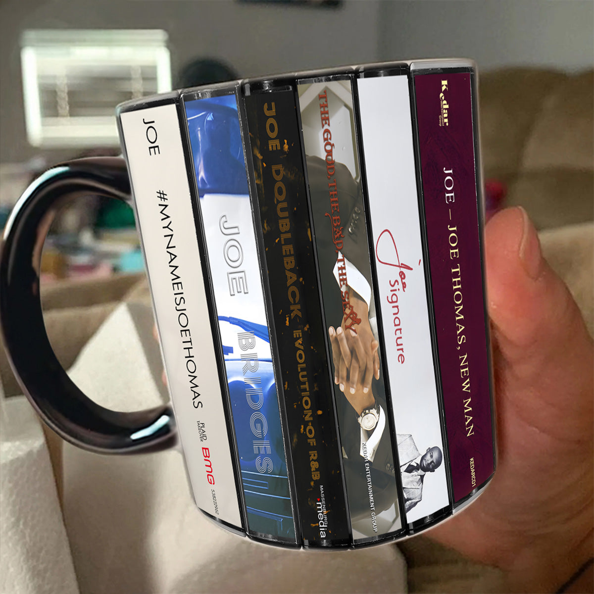 Joe Albums Cassette Collection Retro Accent Mug