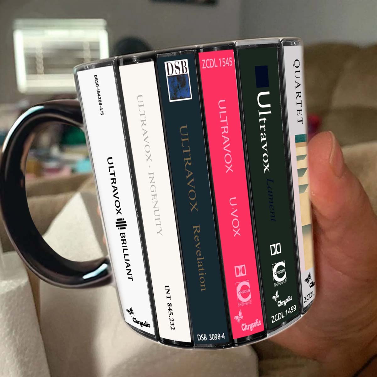 Ultravox Albums Cassette Collection Retro Accent Mug