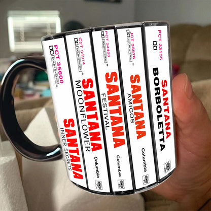 Santana Albums Cassette Collection Retro Accent Mug
