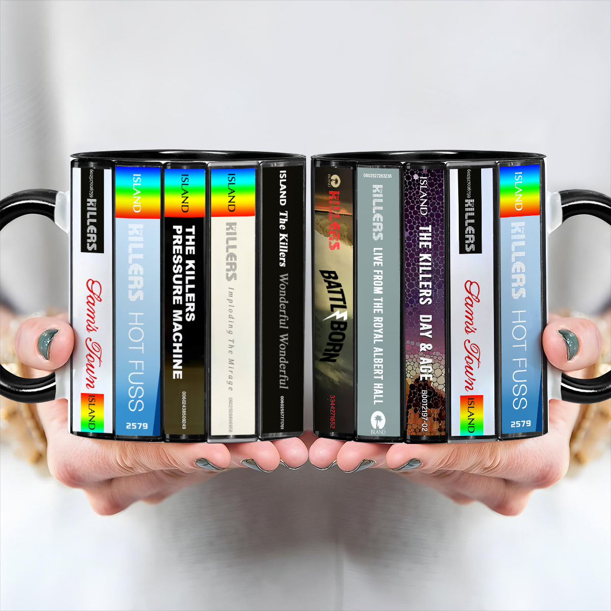 The Killers Albums Cassette Collection Retro Accent Mug