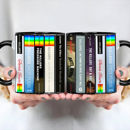 The Killers Albums Cassette Collection Retro Accent Mug