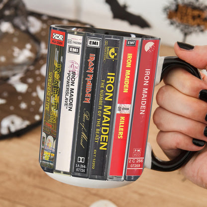 Iron Maiden Albums Cassette Collection Retro Accent Mug