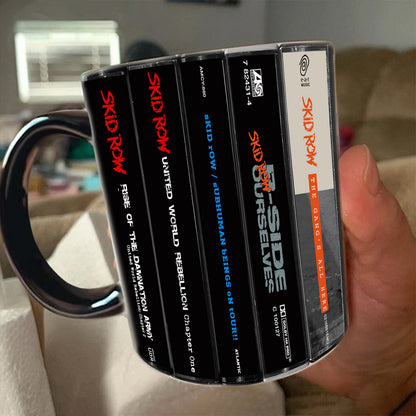 Skid Row Albums Cassette Collection Retro Accent Mug
