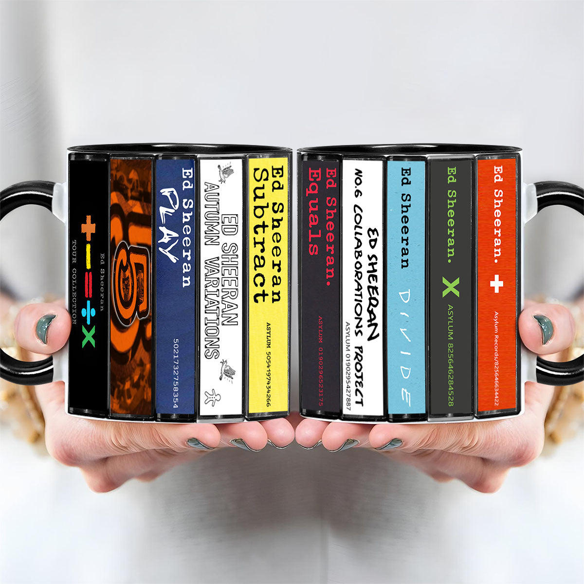 Ed Sheeran Albums Cassette Collection Retro Accent Mug