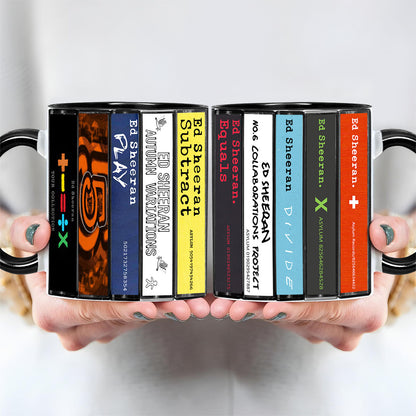 Ed Sheeran Albums Cassette Collection Retro Accent Mug