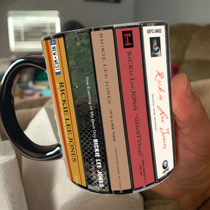 Rickie Lee Jones Albums Cassette Collection Retro Accent Mug