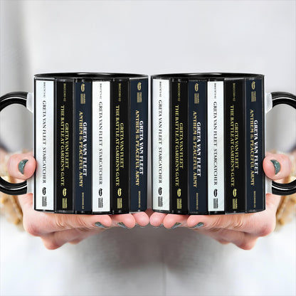 Greta Van Fleet Albums Cassette Collection Retro Accent Edge-to-Edge Printed Mug