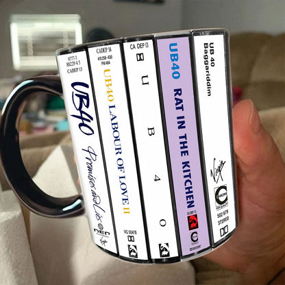 UB40 Albums Cassette Collection Retro Accent Mug