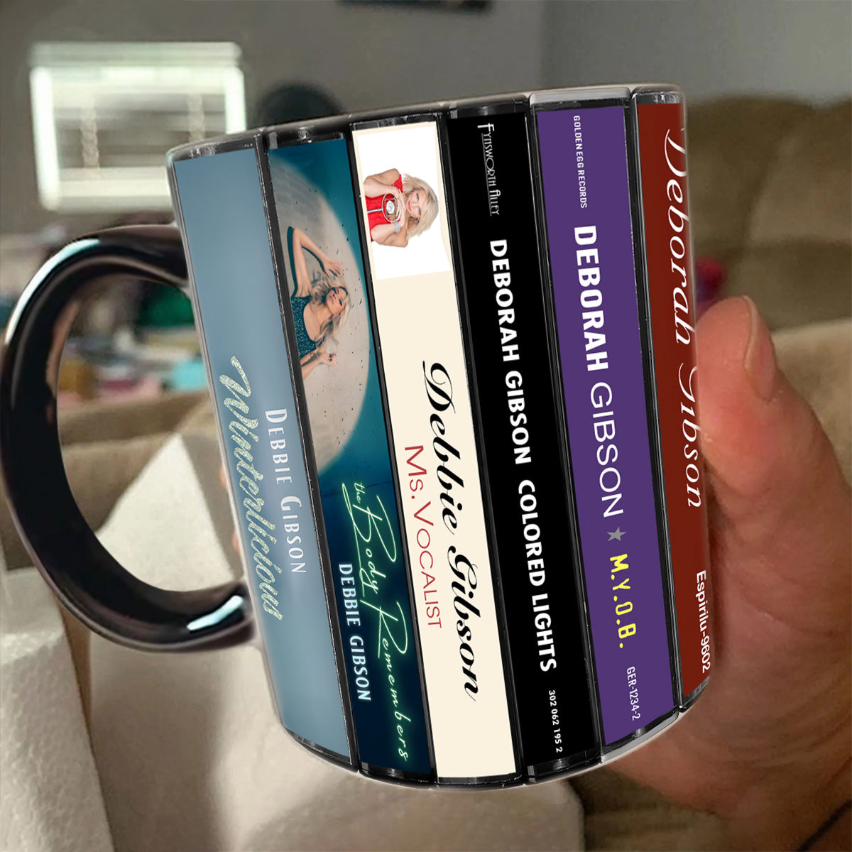 Debbie Gibson Albums Cassette Collection Retro Accent Mug