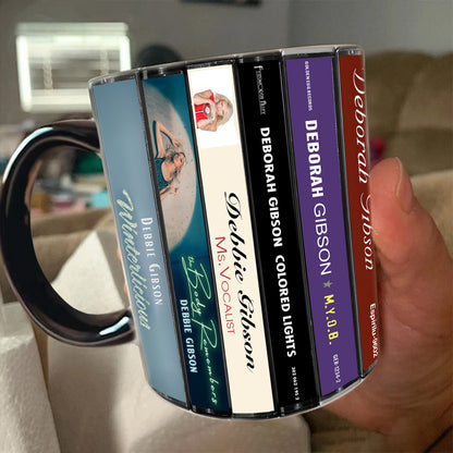 Debbie Gibson Albums Cassette Collection Retro Accent Mug