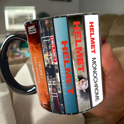 Helmet Albums Cassette Collection Retro Accent Mug