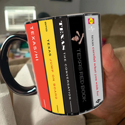 Texas Albums Cassette Collection Retro Accent Mug