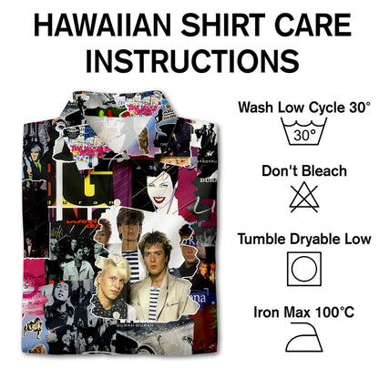 Duran Duran Albums Covers Collage Unisex Hawaiian Shirt