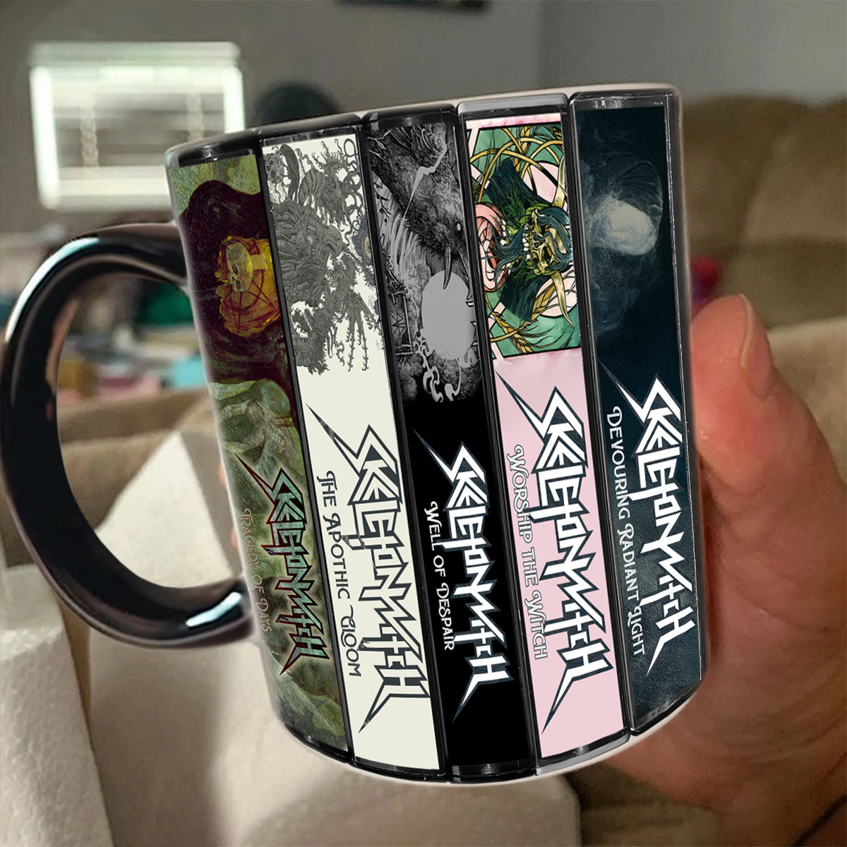 Skeletonwitch Albums Cassette Collection Retro Accent Mug