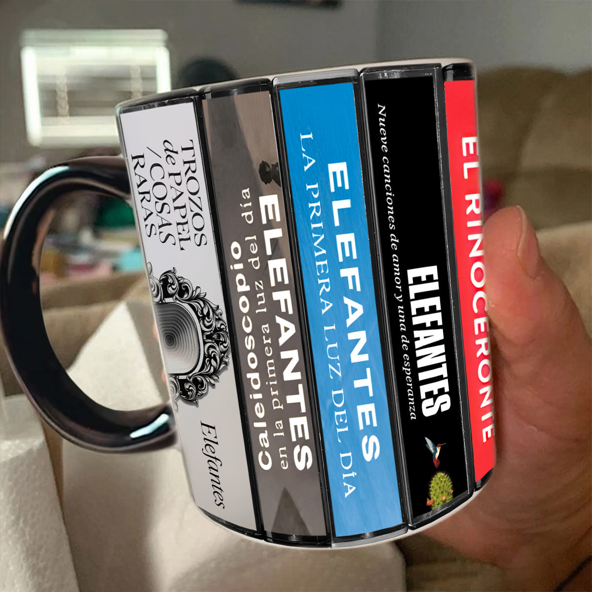 Elefantes Albums Cassette Collection Retro Accent Mug
