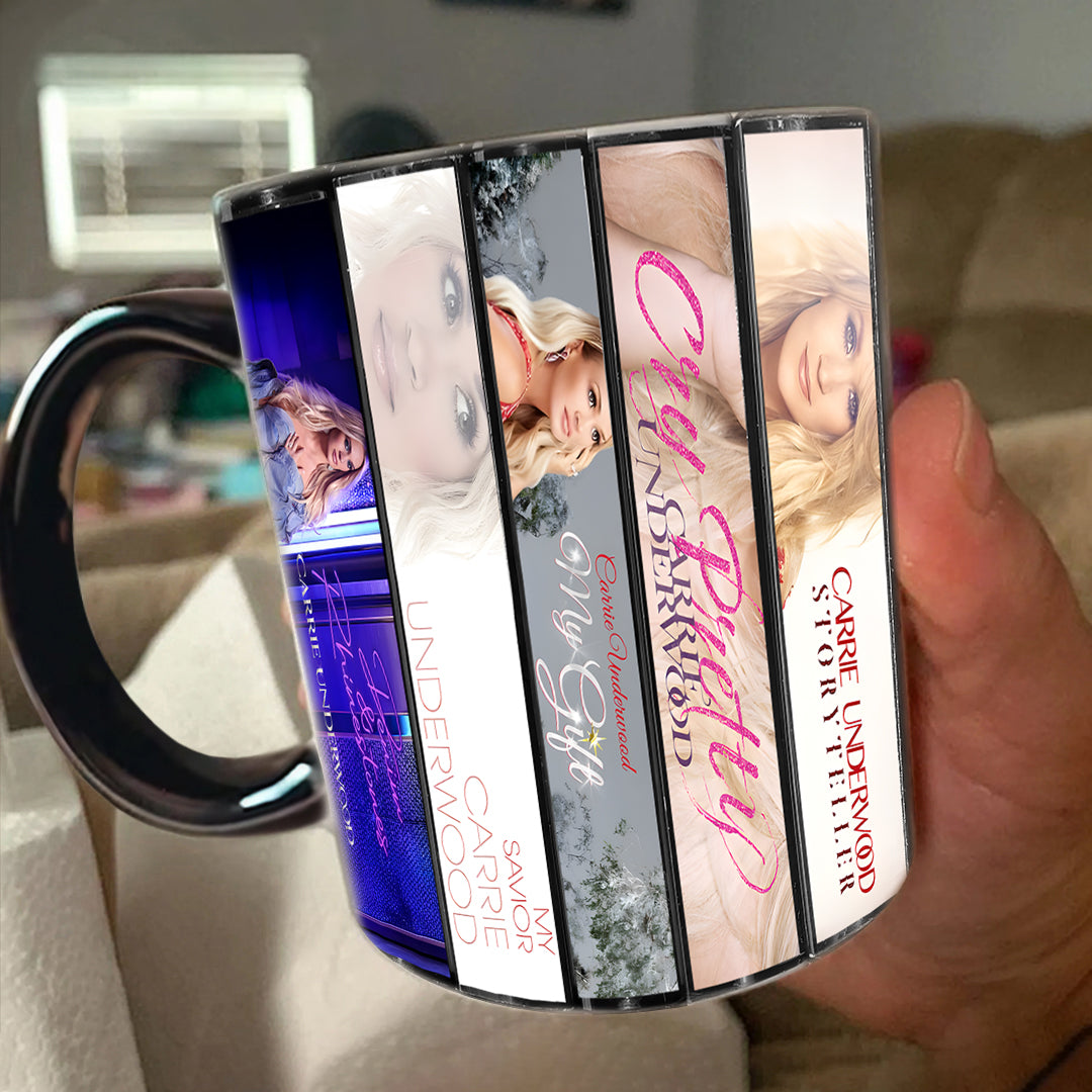 Carrie Underwood Albums Cassette Collection Retro Accent Mug