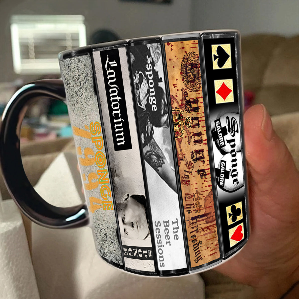 Sponge Albums Cassette Collection Retro Accent Mug