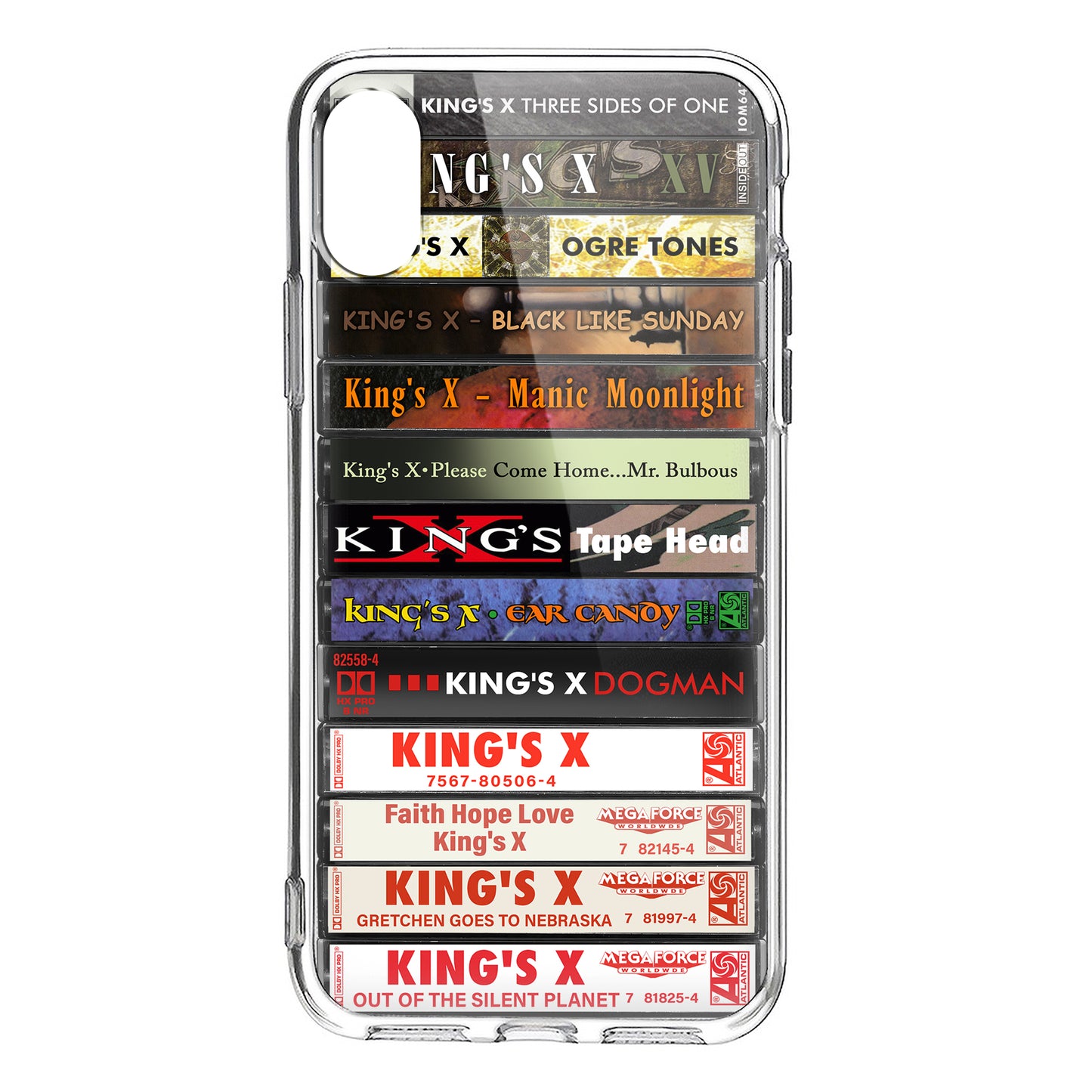 King's X Albums Cassette Collection Retro Phone Case