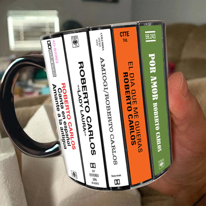 Roberto Carlos Albums Cassette Collection Retro Accent Mug