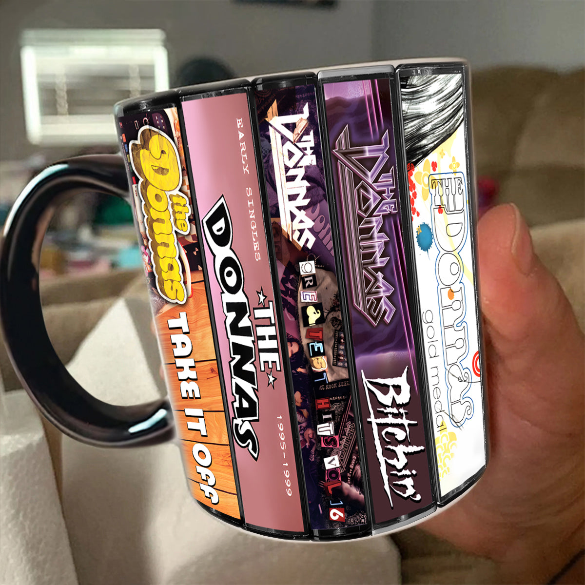 The Donnas Albums Cassette Collection Retro Accent Mug