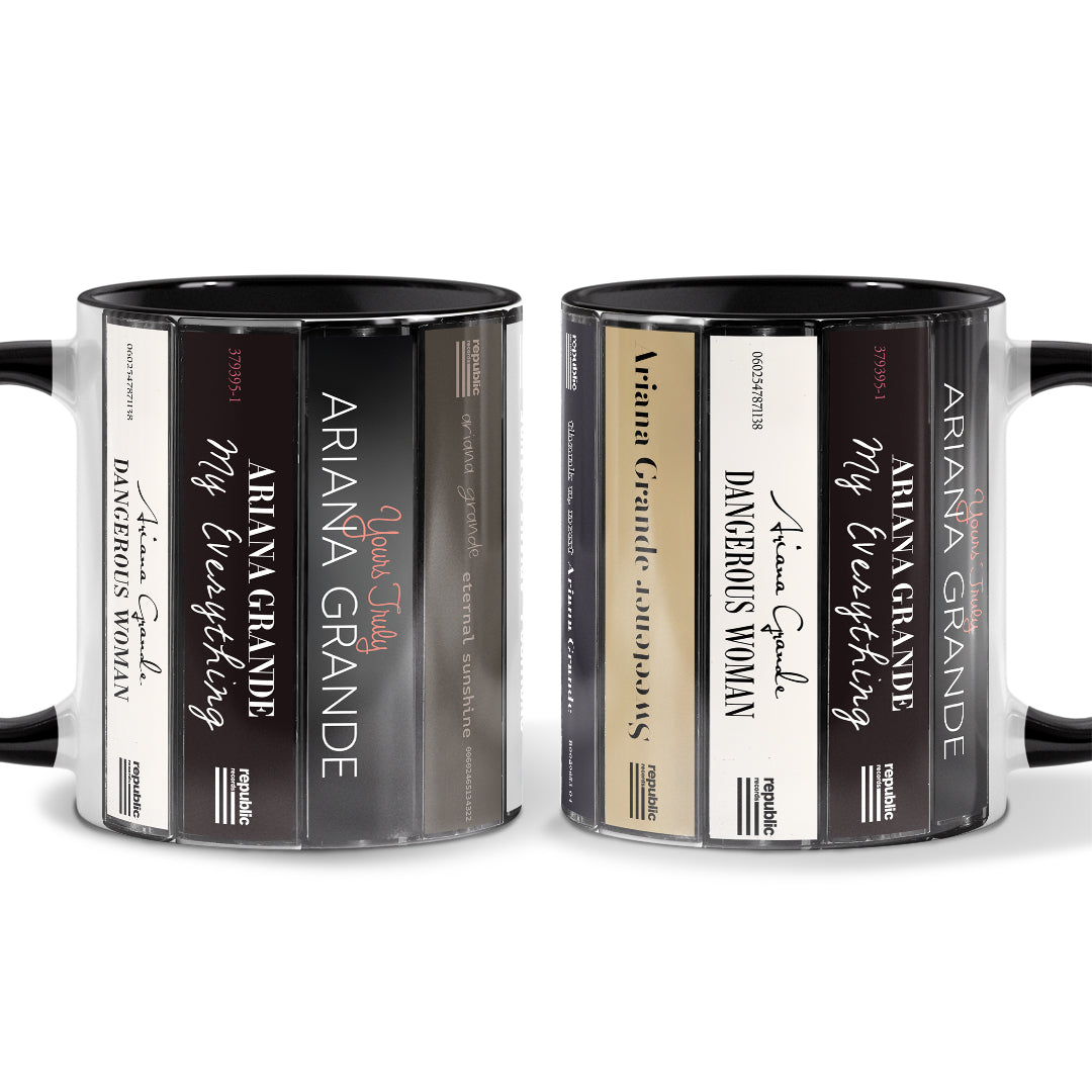 Ariana Grande Albums Cassette Collection Retro Accent Mug
