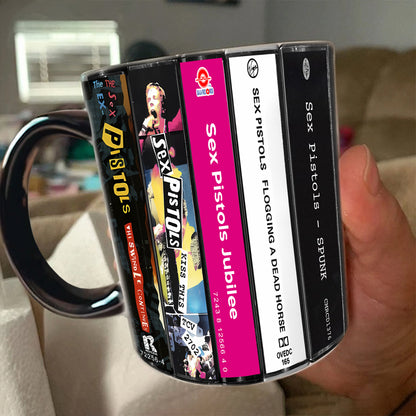 Sex Pistols Albums Cassette Collection Retro Accent Mug