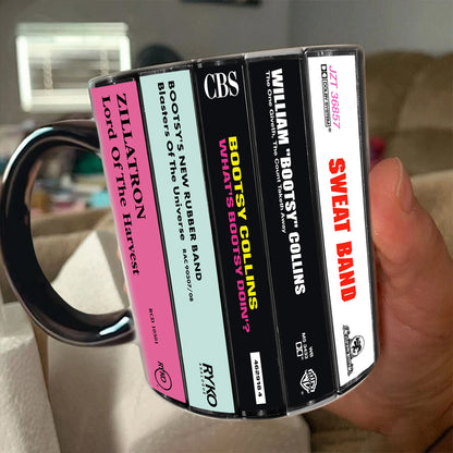Bootsy Collins Albums Cassette Collection Retro Accent Mug