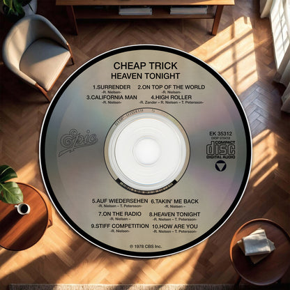 Cheap Trick Heaven Tonight Album Music CD Round Rug