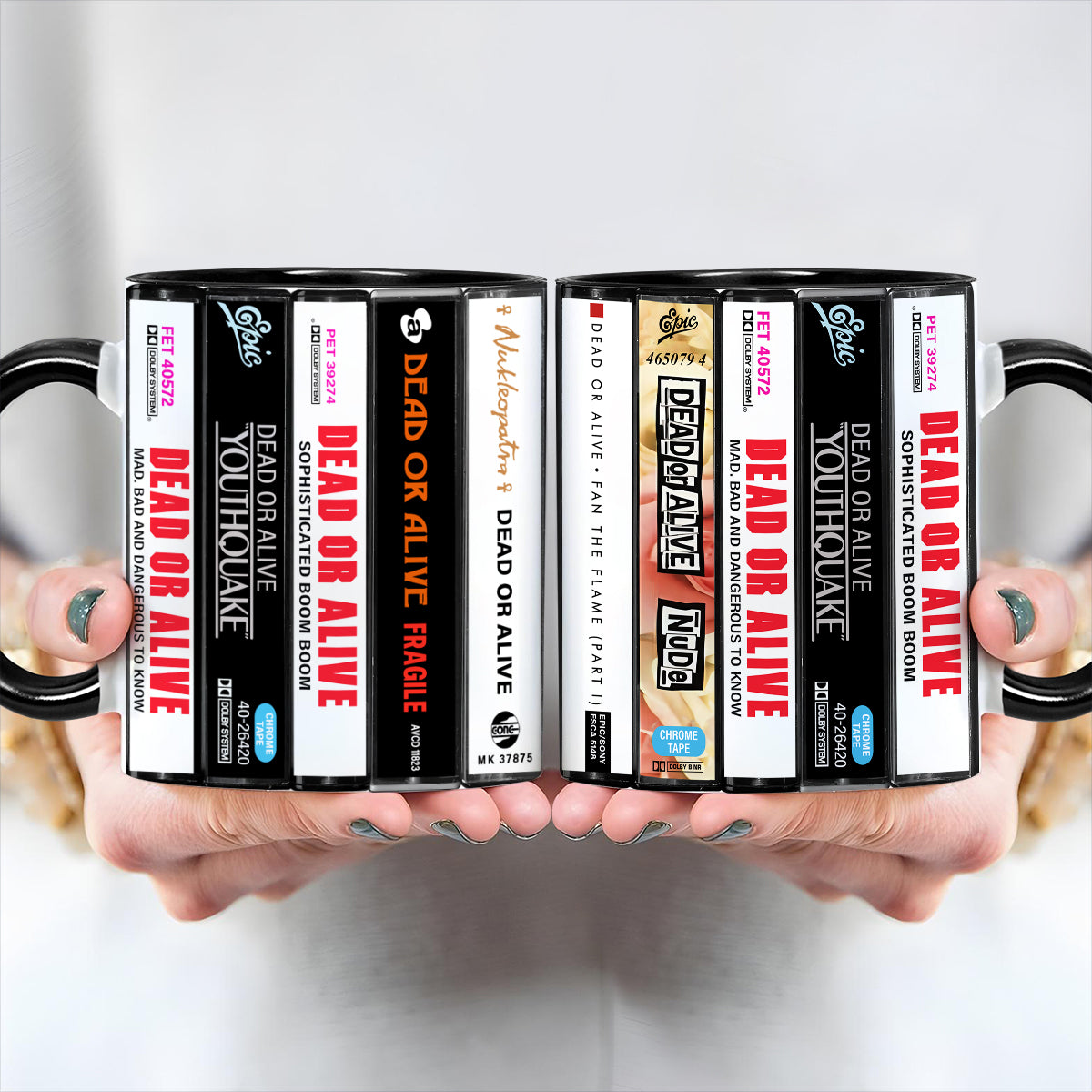 Dead or Alive Albums Cassette Collection Retro Accent Mug