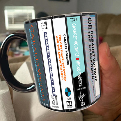 Cabaret Voltaire Albums Cassette Collection Retro Accent Mug