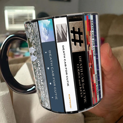 Death Cab for Cutie Albums Cassette Collection Retro Accent Mug