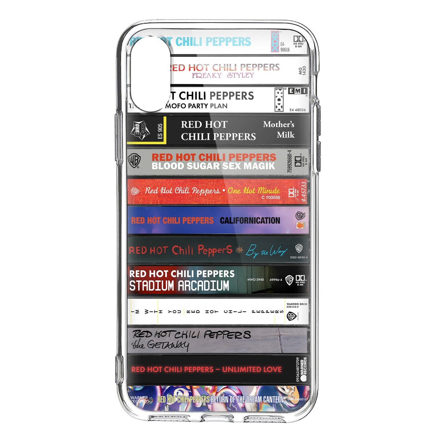 Red Hot Chili Peppers Albums Cassette Collection Retro MagSafe Phone Case