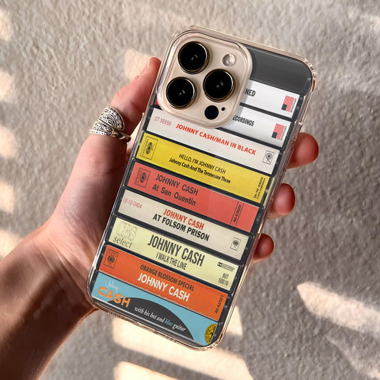 Johnny Cash Albums Cassette Collection Retro MagSafe Phone Case