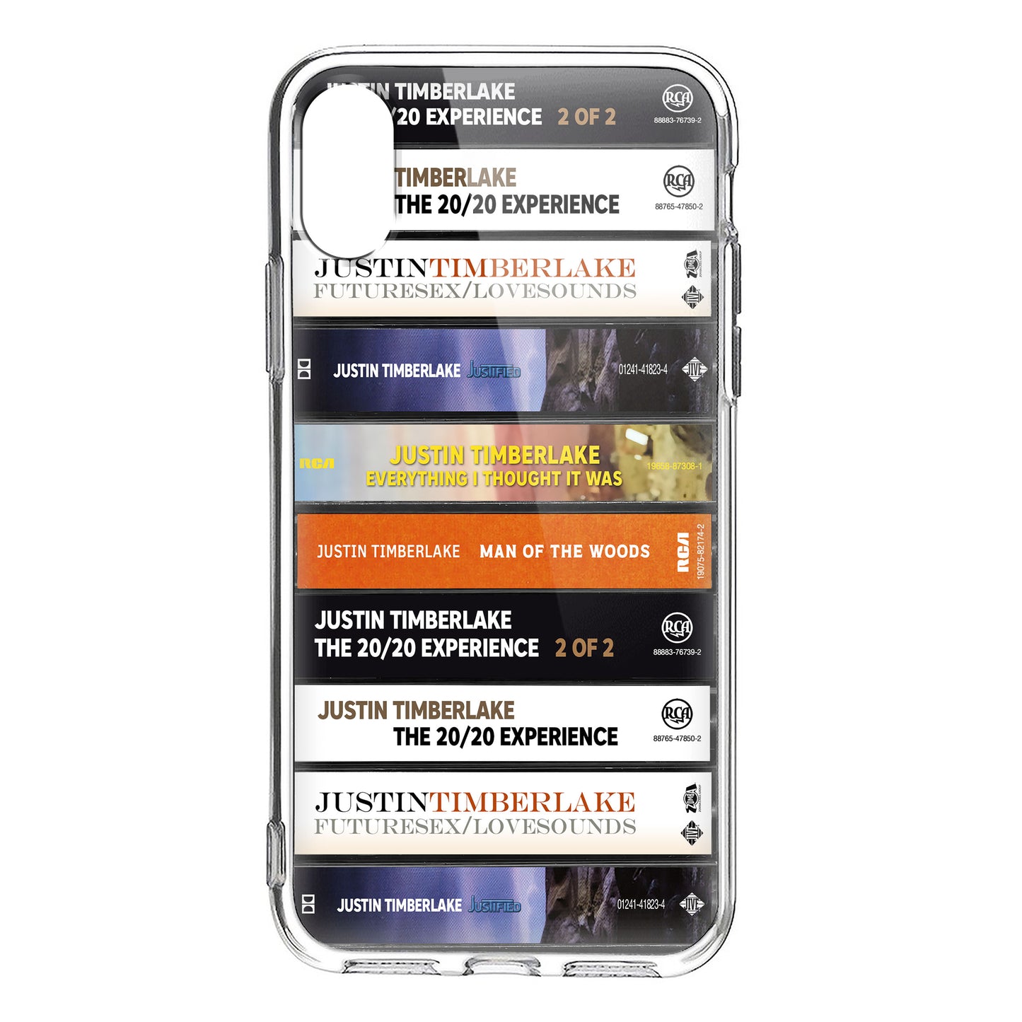 Justin Timberlake Albums Cassette Collection Retro Phone Case