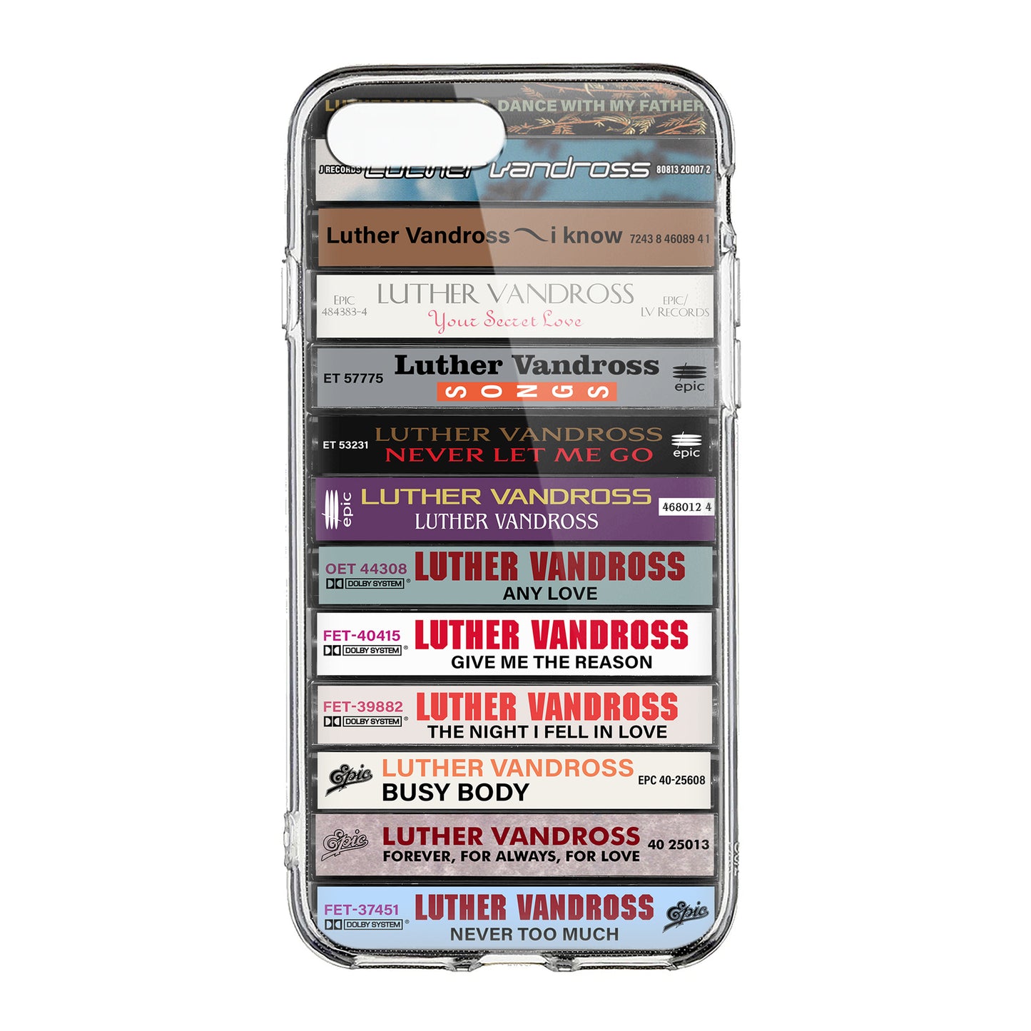Luther Vandross Albums Cassette Collection Retro Phone Case